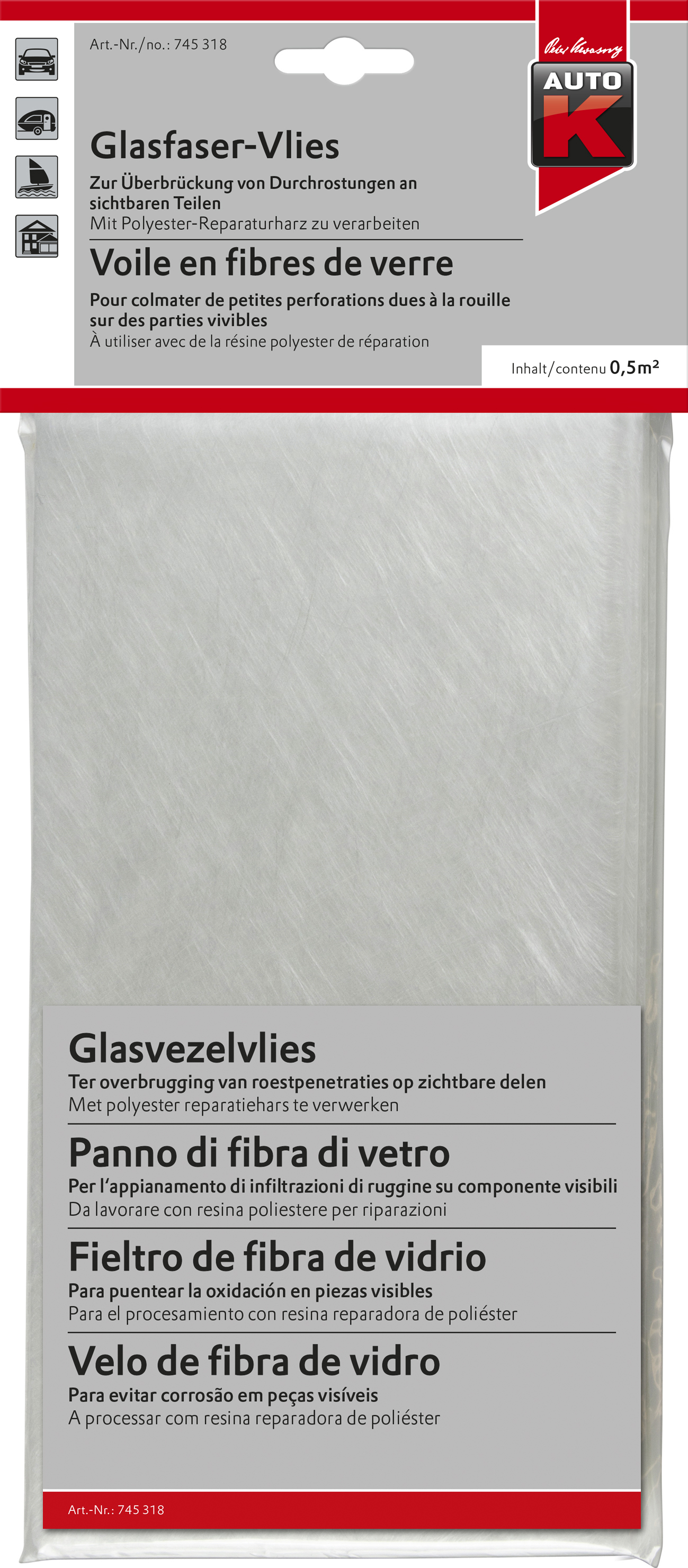 Auto-K-Glasfaser-Vlies-05m²