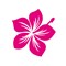 Aufkleber-Auto-Dekor-Hibiskus-Blume-in-Pink-Metallic-selbstklebend-1-Bogen-mit-16-Stickern