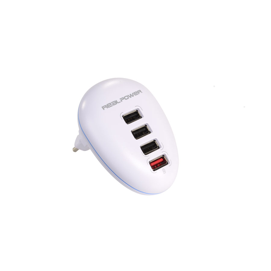 ultron-USB-Ladestation-RealPower-WallCharger-mit-4-USB-Ports-1-Stück