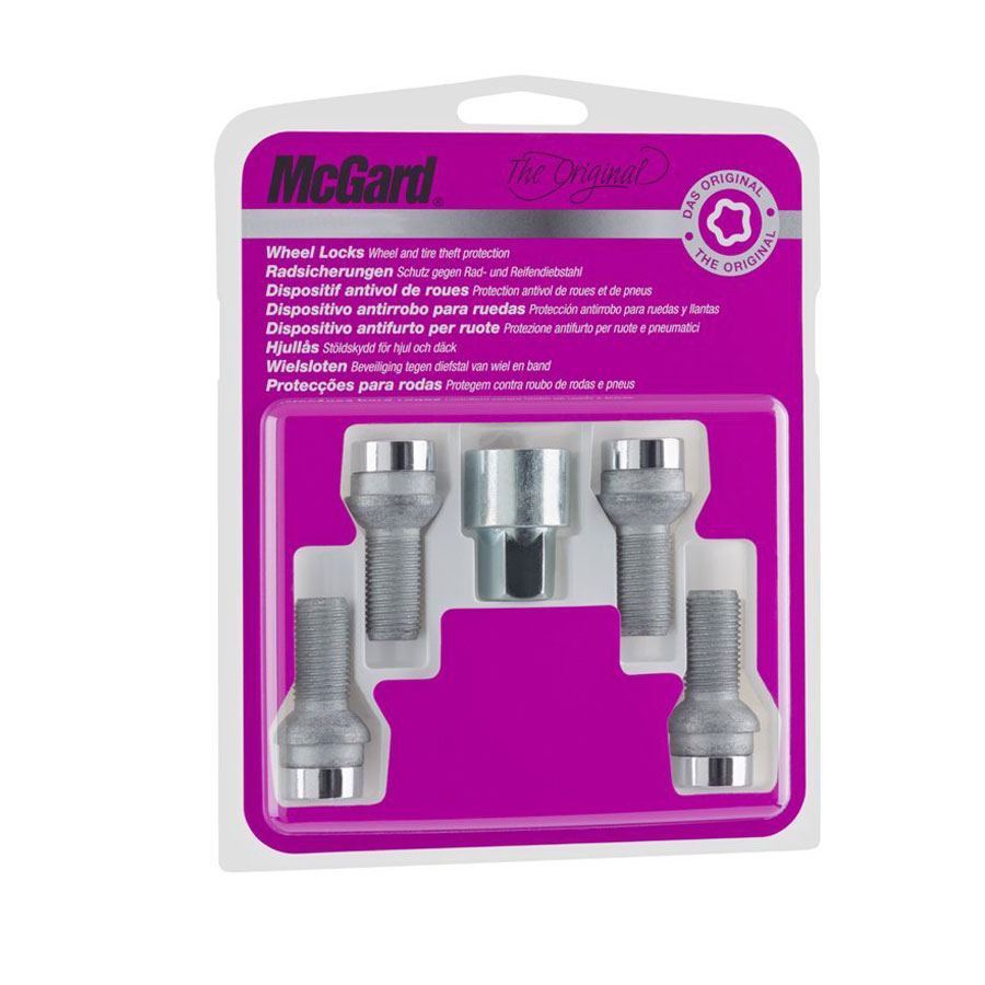 McGard-Felgenschlossbolzen-Kugelbund-M12-x-15-x-36-mm-in-Silber-1-Satz-=-4-Stück