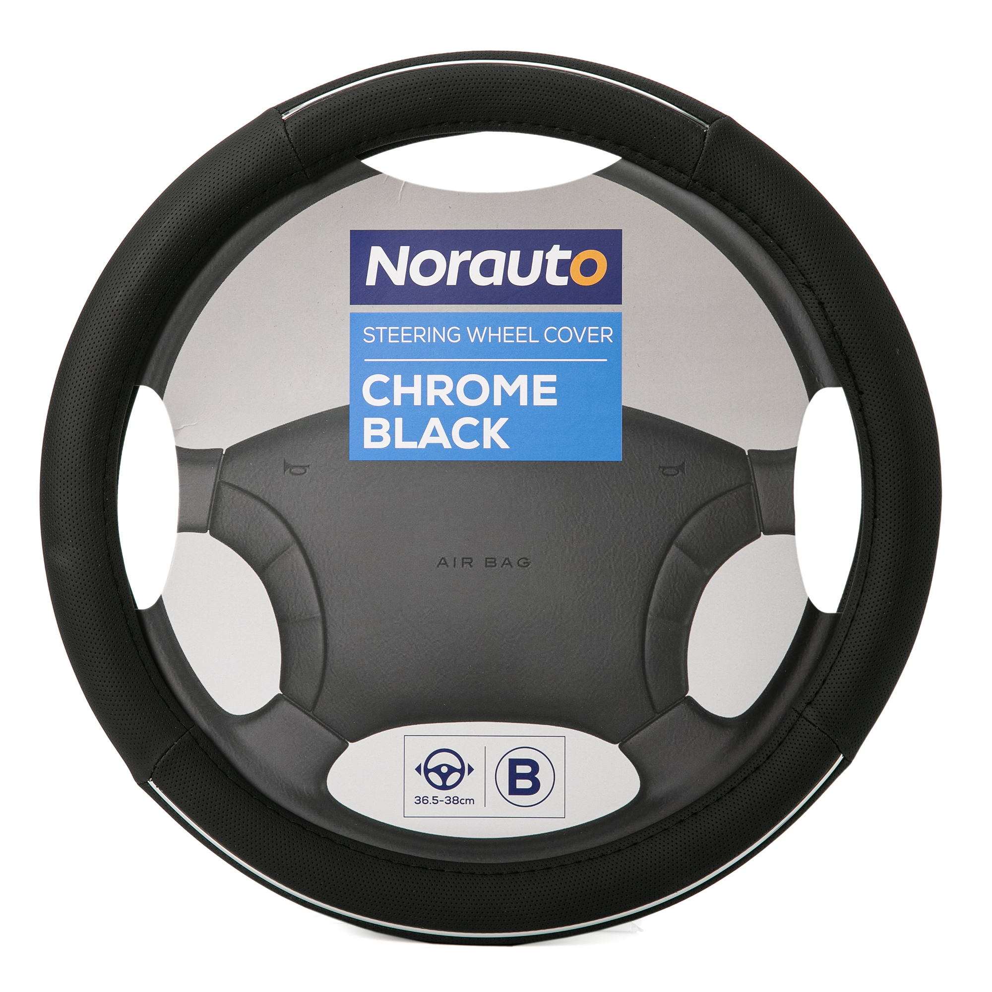 Norauto-Lenkradhhülle-schwarz-chrom-1-Stück