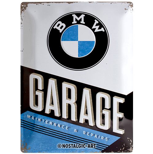 Nostalgic-Art-Retro-Blechschild-30x40cm-Motiv-BMW---Garage-1-Stück