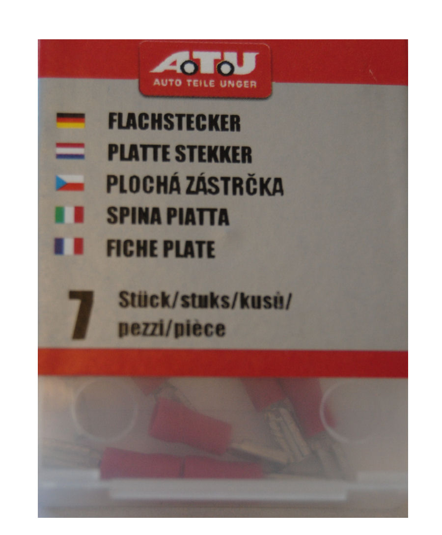 Kabel-Flachstecker-28-mm-rot-Inhalt:-7-Stück