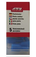 Kabel-Flachstecker-63-mm-blau-Inhalt:-5-Stück