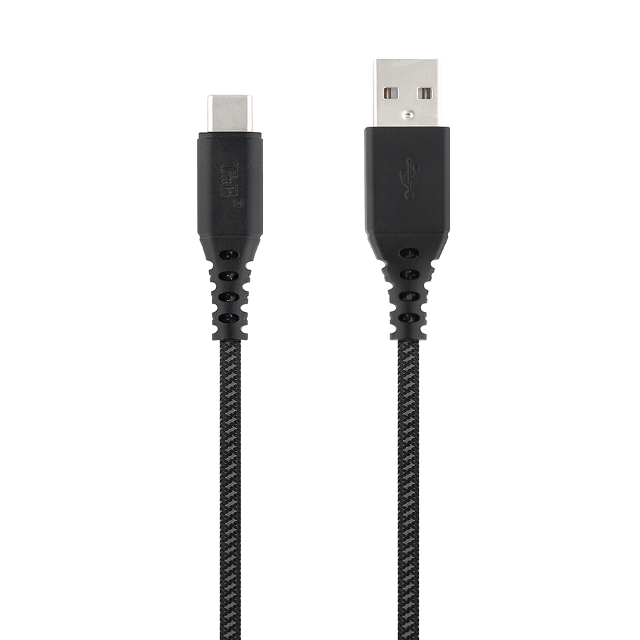 USB-Typ-C-Kabel-von-t'nb-schwarz-grau-ultra-resistent-15-m-1-Stück