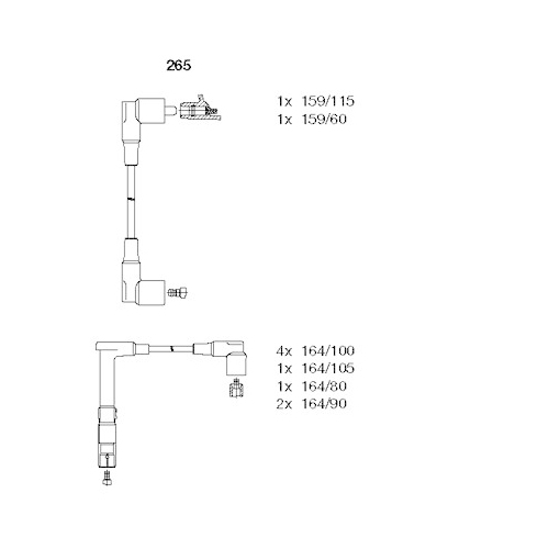 Bremi-Zündkabelsatz-Mercedes-265